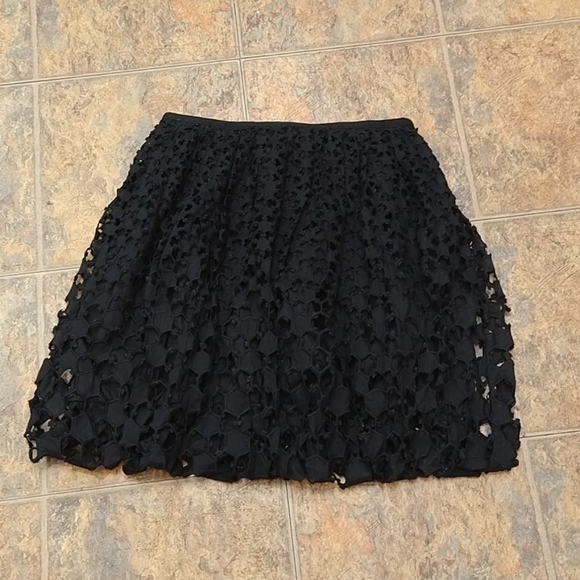 EUC Catherine Malandrino cut out black skirt sz 8